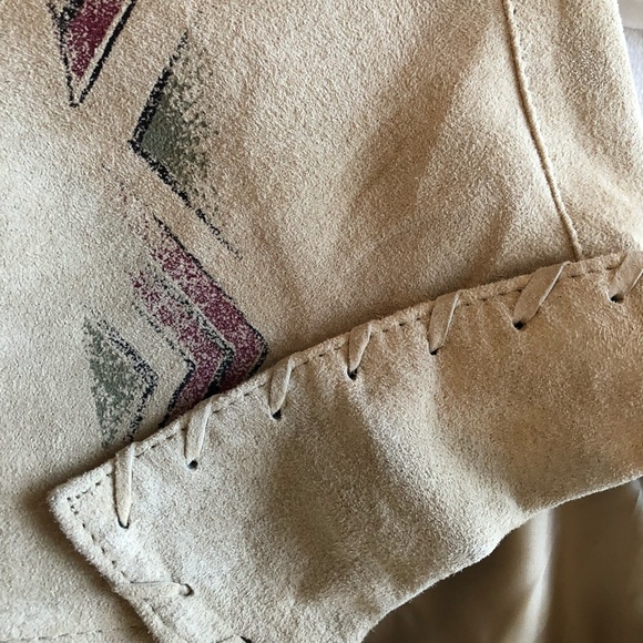 Ladies Suede Jacket, w/Southwestern Motif - Picture 5 of 7
